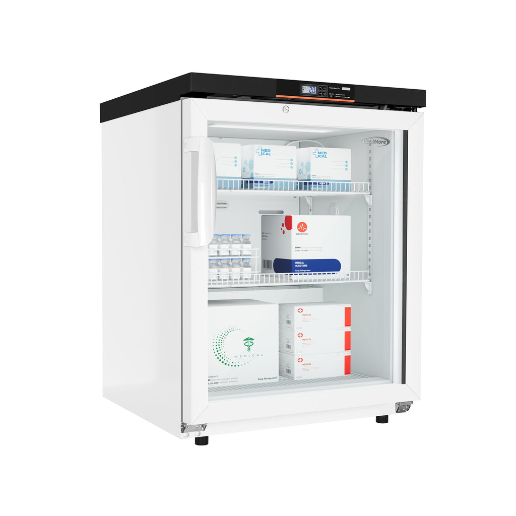 24 in. 4.5 cu. ft. Countertop Medical Pharmacy Refrigerator With Multi-Level Emergency Alarms in White, UL Listed