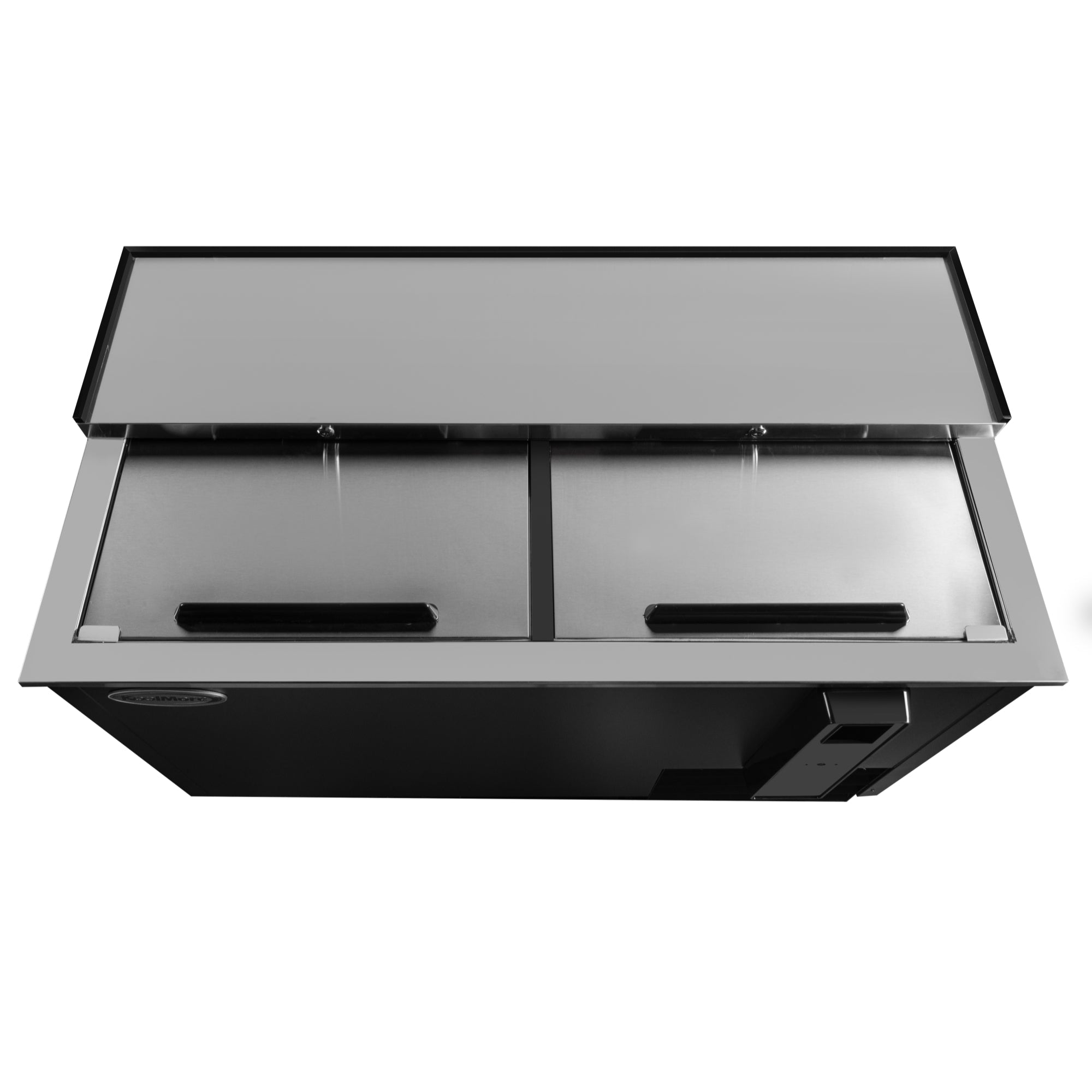 50 in. Commercial Bottle Cooler in Black with Built-In Opener, ETL Listed, 14 cu. ft.