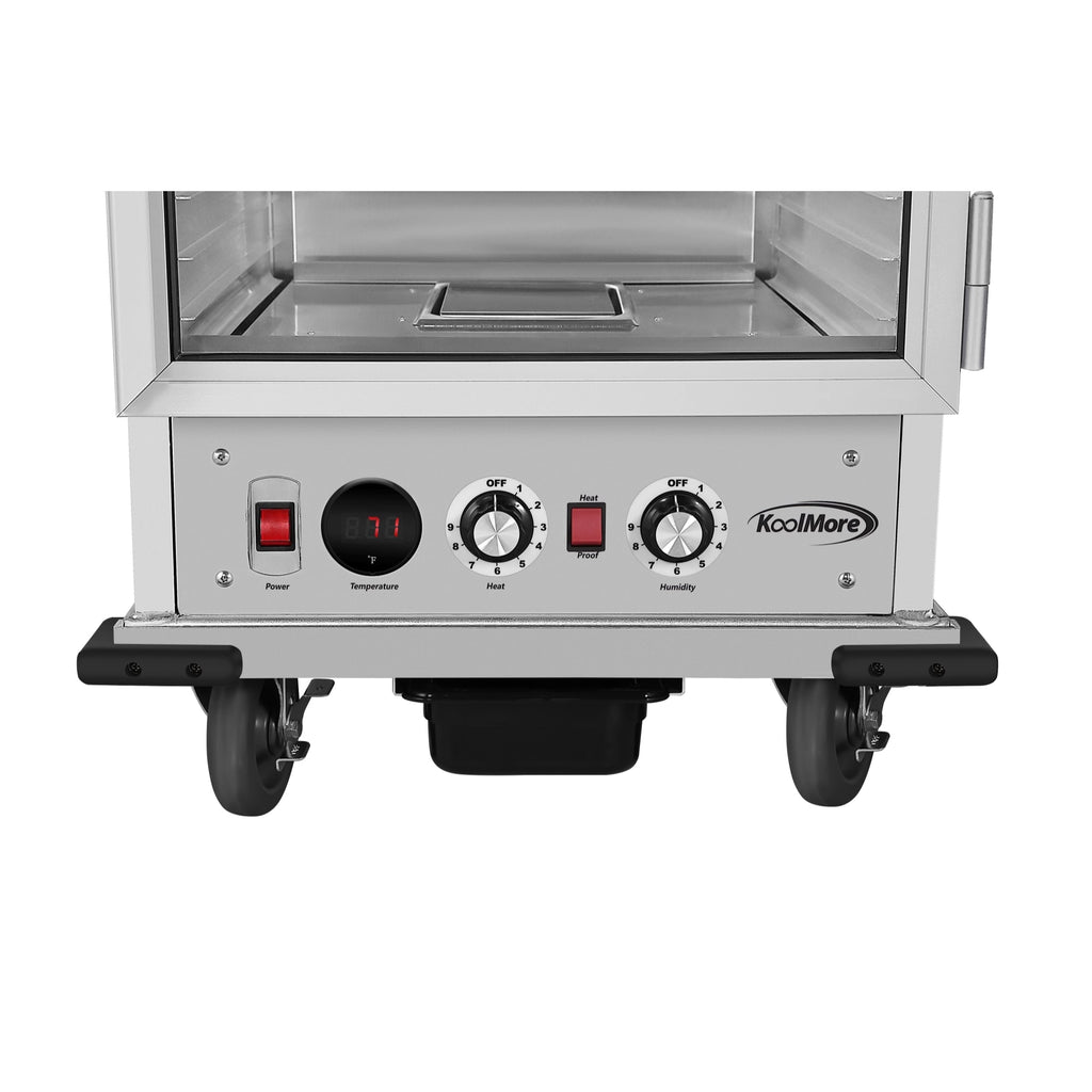 33 in. Commercial Non-Insulated Glass Door Heated Holding/Proofing Cabinet with 36-Pan Capacity in Silver