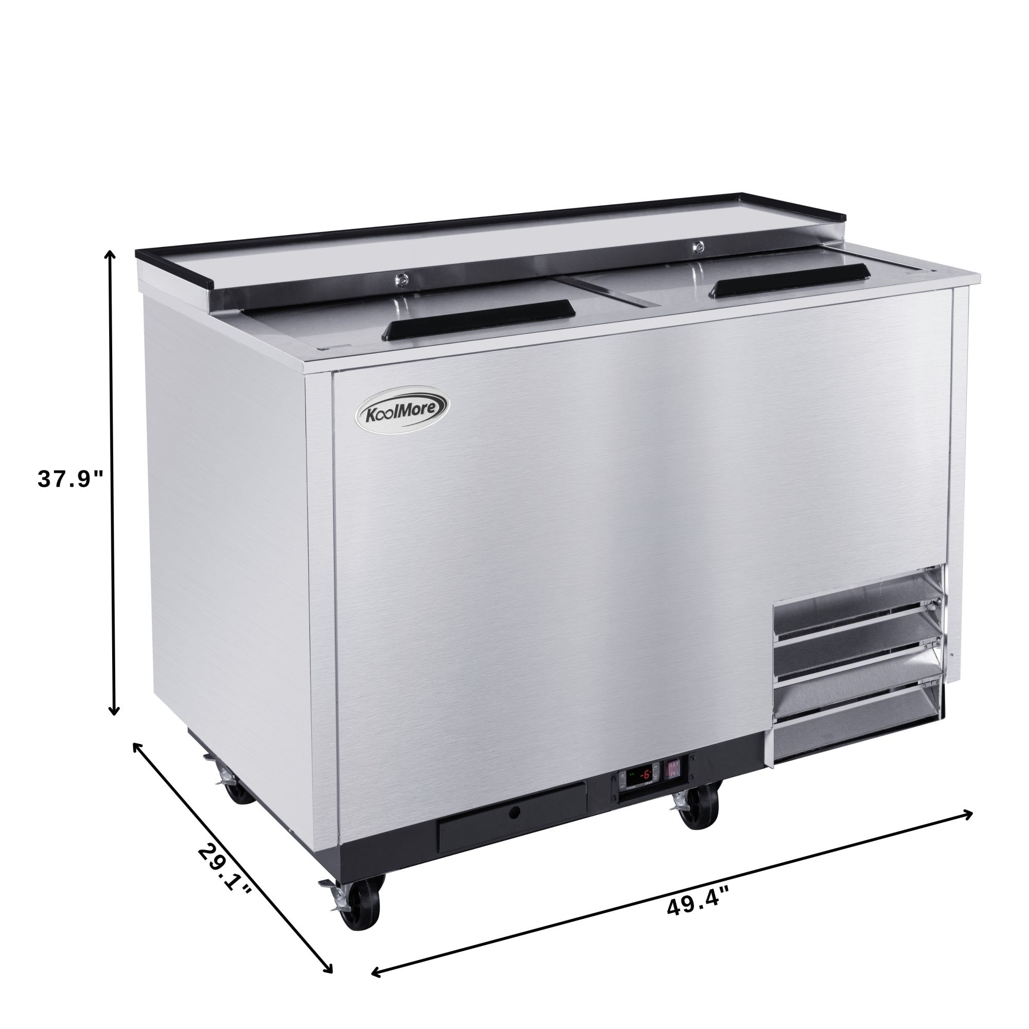50 in. Commercial Glass Froster in Stainless Steel, ETL Listed, 14 cu. ft.