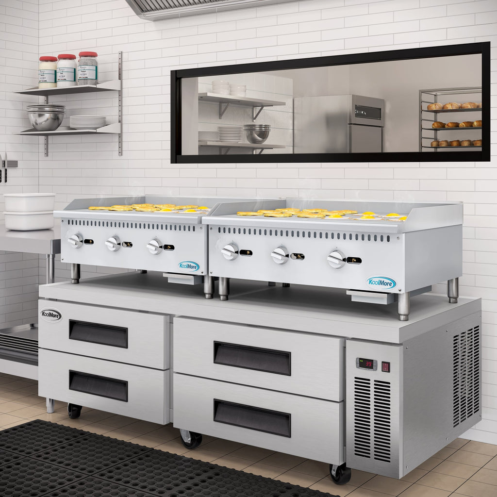 36 in. Natural Gas 3-Burner Griddle with 90,000 BTU in Stainless-Steel