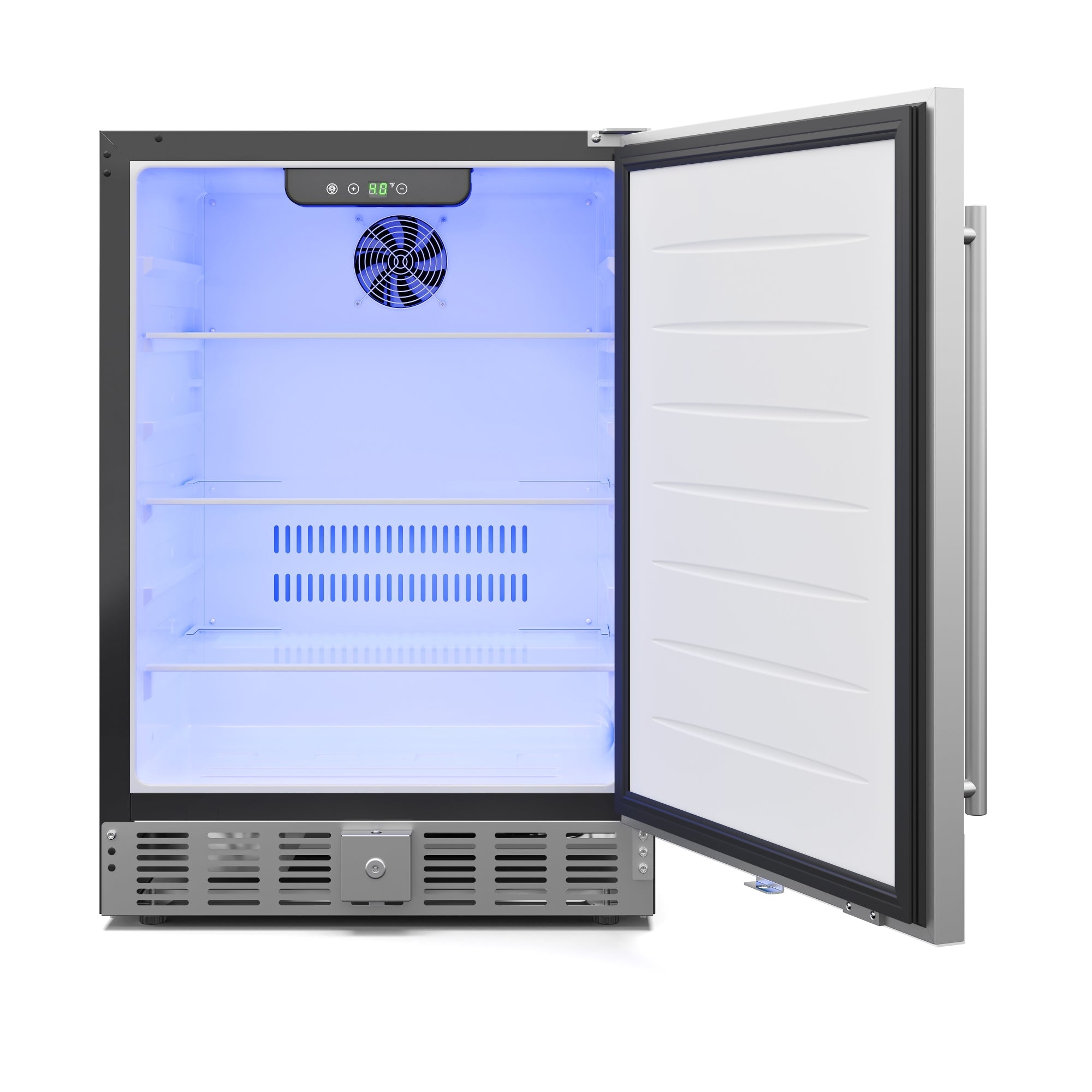 23.4 in. Stainless Steel, Solid-Door Built-In Refrigerator and Beverage Cooler, 5 Cu. ft. - Wrap