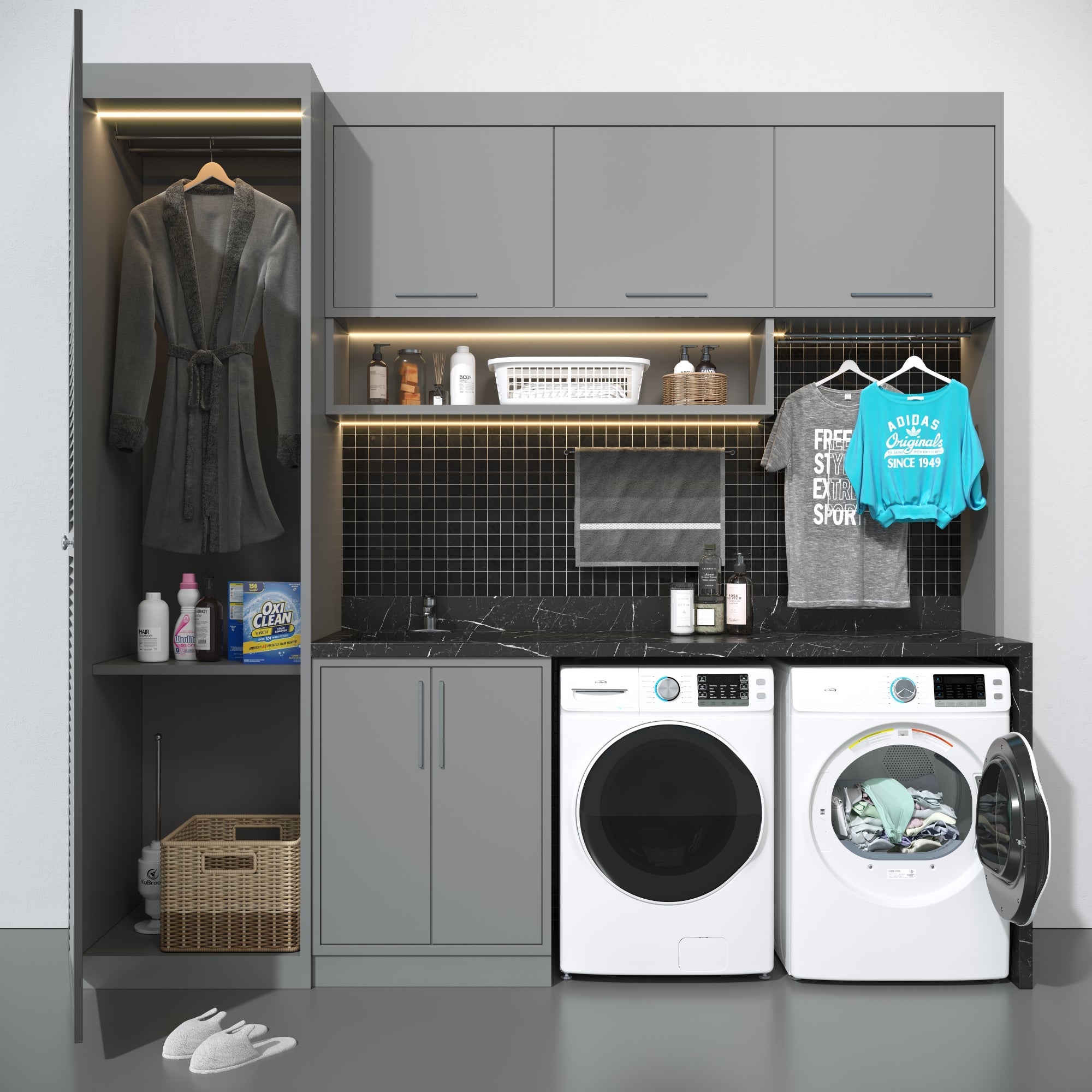 8 cu. ft. Large Capacity Stackable Vented Electric Front Load Dryer in White, 240V