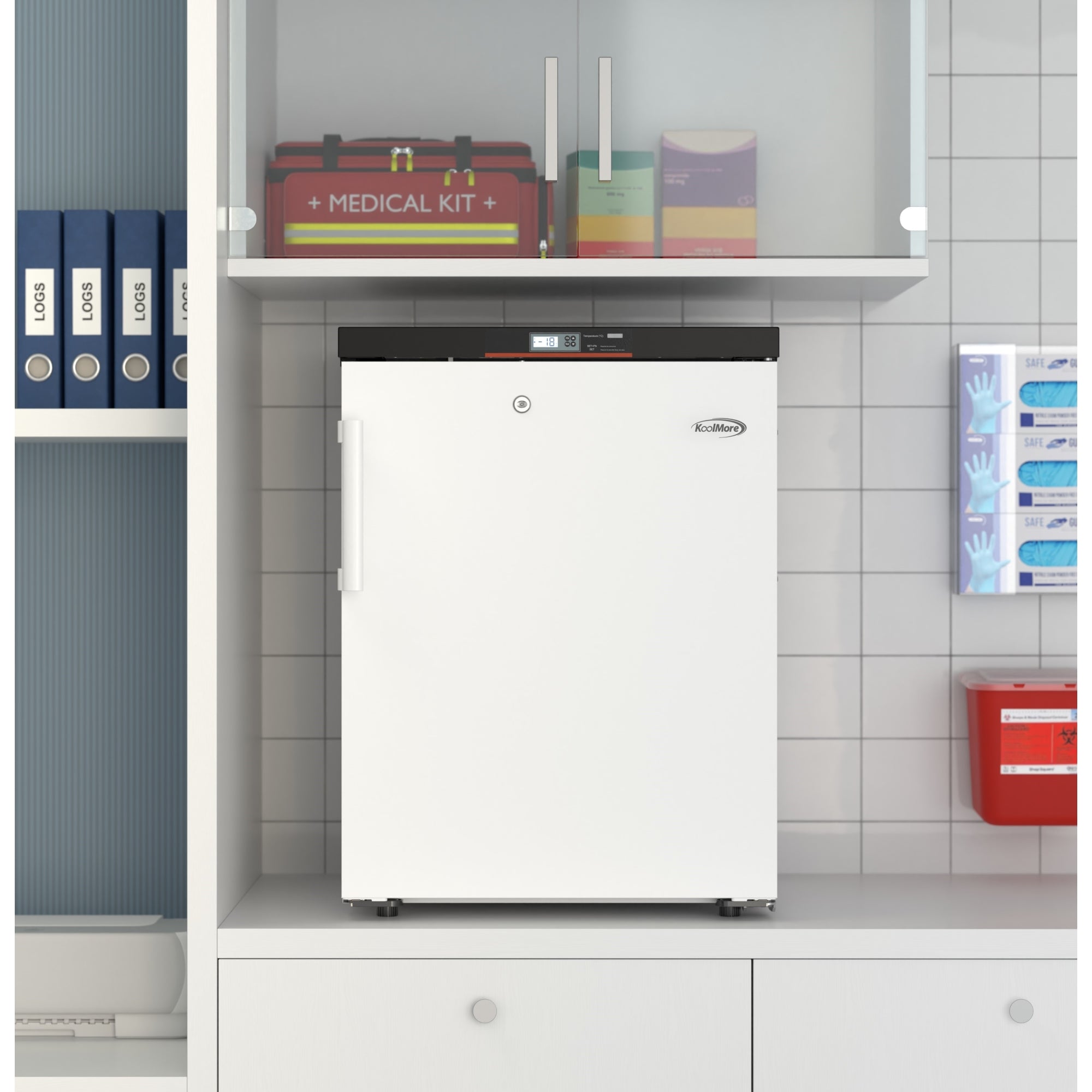 24 in. -25 C Undercounter Medical Freezer For Pharmacy / Laboratory With Dynamic Freeze, LED Display, Multi-Level Emergency Alarms, and Precise Temperature Control, 3.7 Cu. Ft.