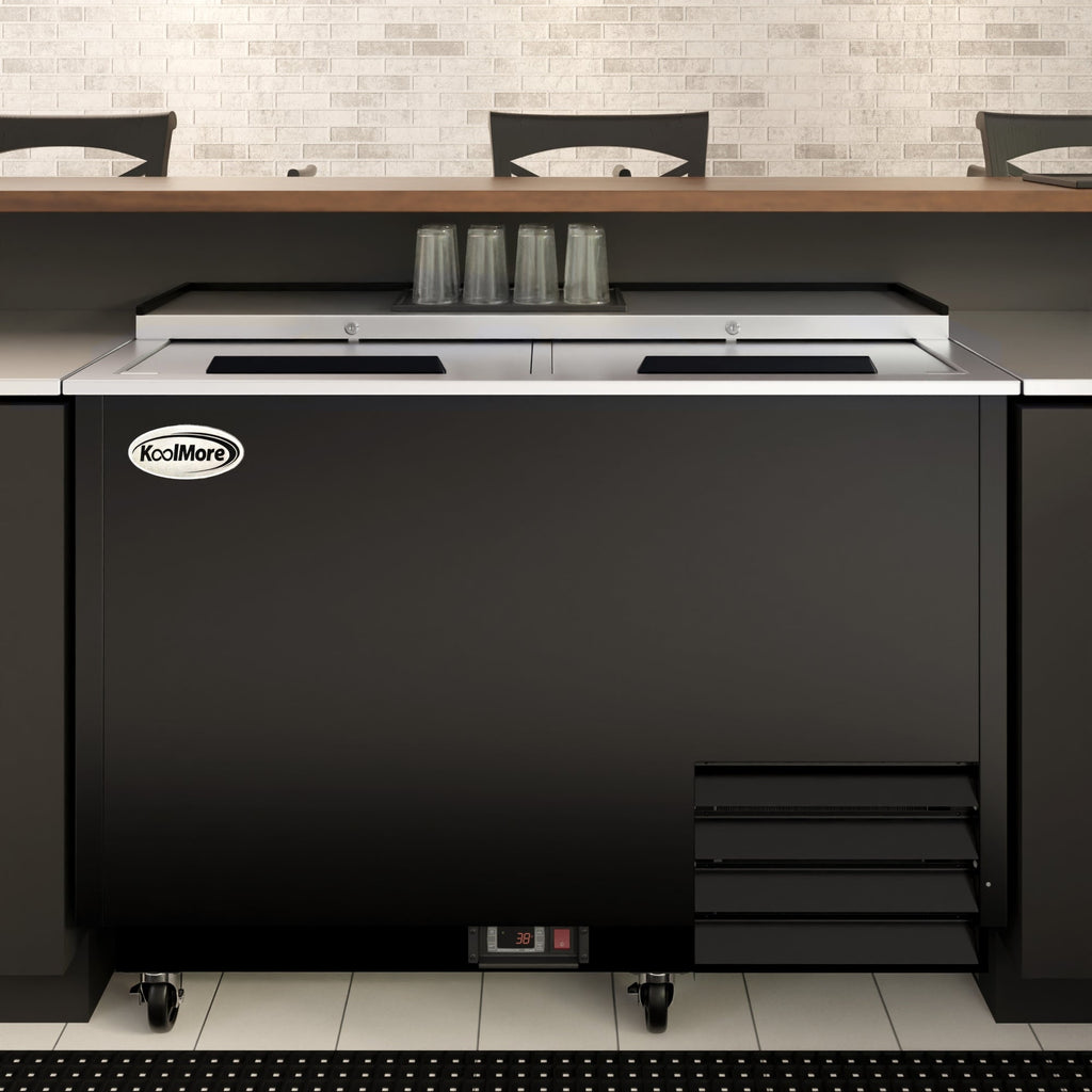 50 in. Commercial Glass Froster in Black Steel, ETL Listed, 14 cu. ft.