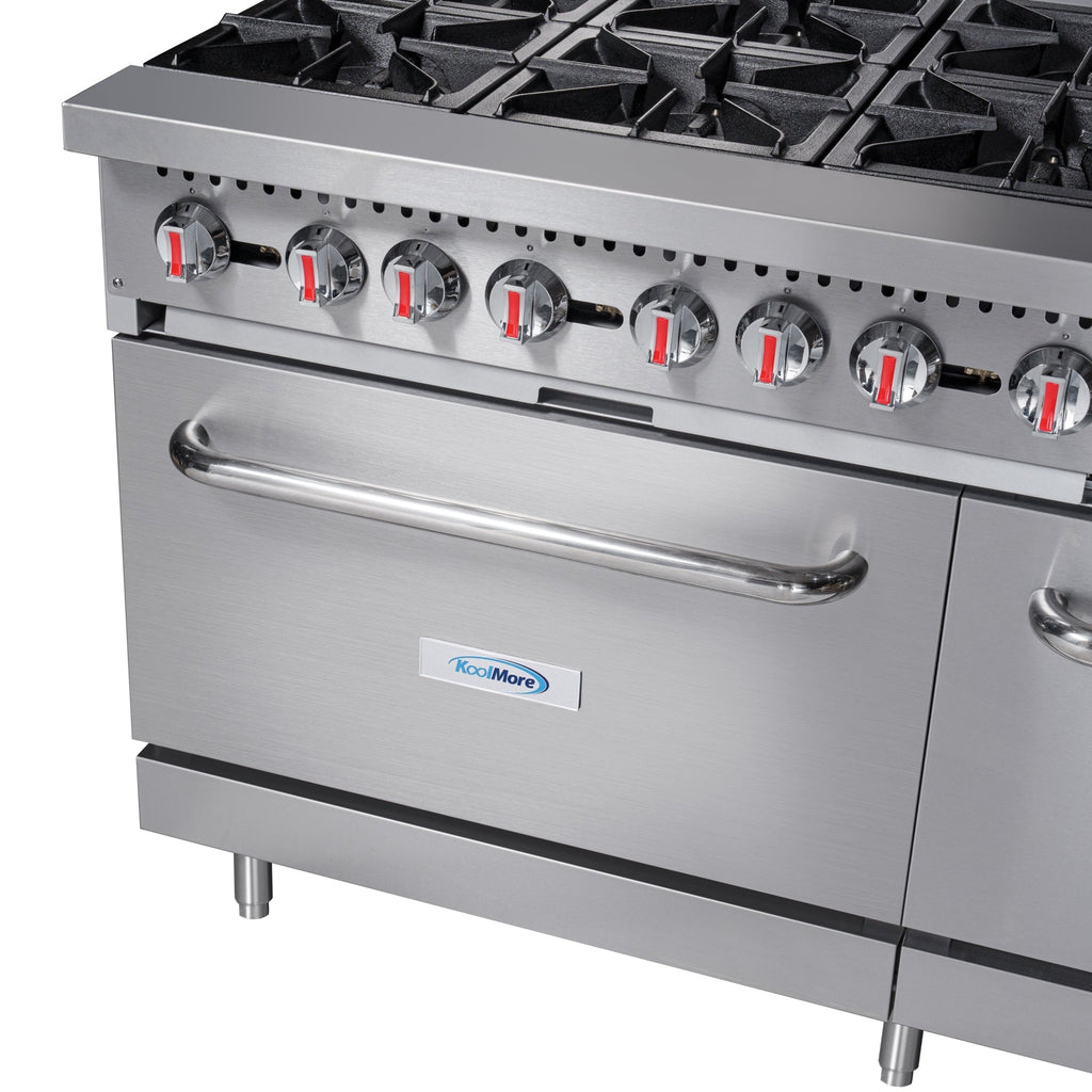 60 in. 6 Burner Commercial LP Range with 24 in. Griddle in Stainless-Steel