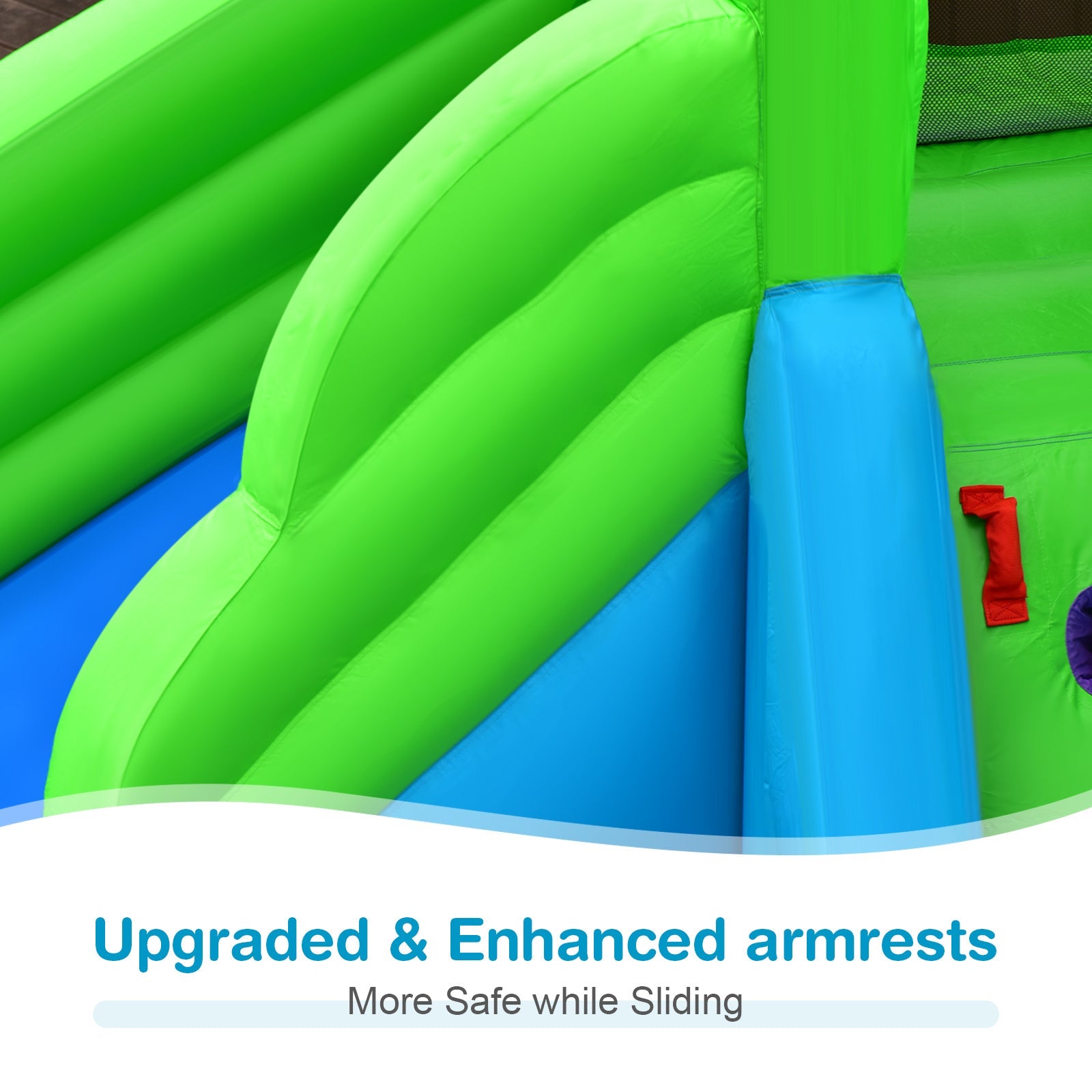 Costway Inflatable Crocodile Water Slide Bounce Castle w/ 680W Blower 81297465 New