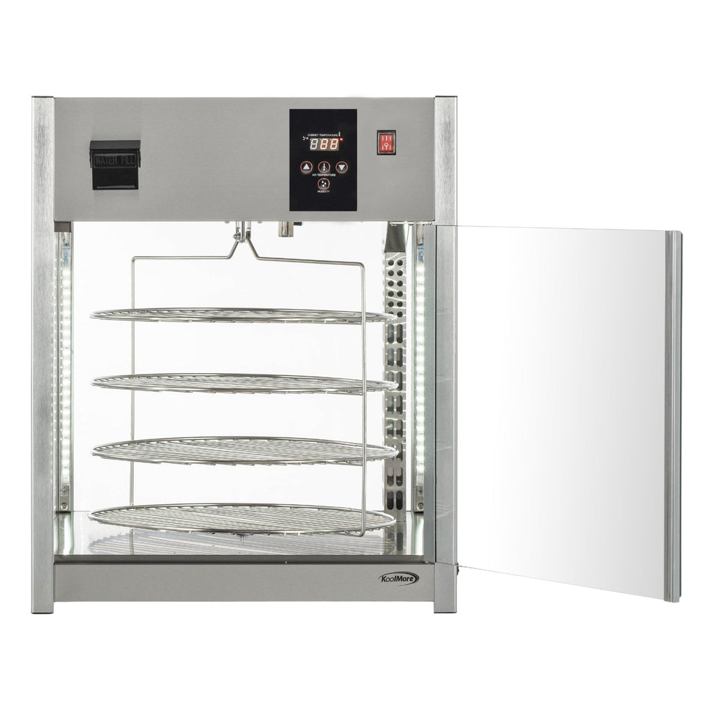 24 in. Commercial Pizza Display Warmer for 18 in. Pies with 4 Rotating Racks in Stainless-Steel