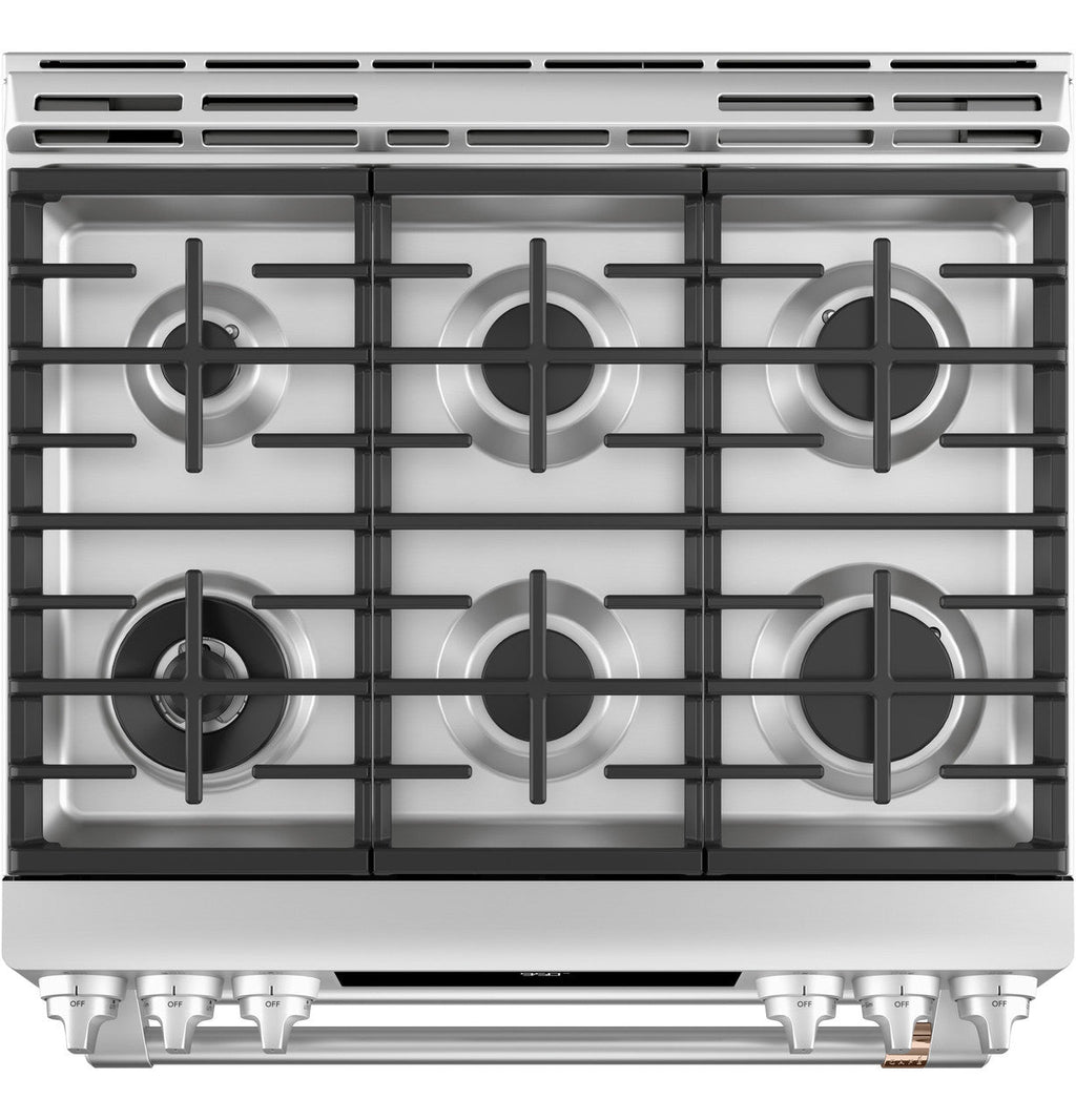 CAFÉ™ 30" Smart Slide-In, Front-Control, Dual-Fuel, Double-Oven Range with Convection