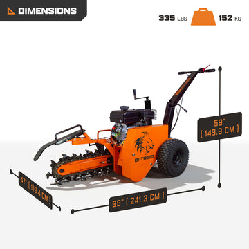DK2 Trencher 18" Depth 7 HP 212cc Engine OPT118-V2 New