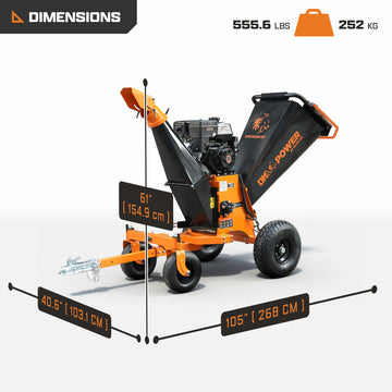 DK2 Kinetic Wood Chipper 6" Capacity 19.5 HP Gas Powered Electric Start OPC566E-V2 New