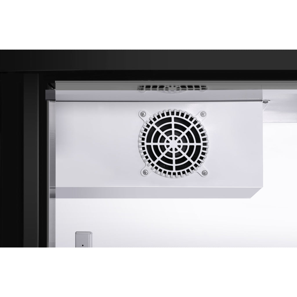 71 in. Commercial 3 Fully Glass Door Merchandiser Refrigerator, 46 cu. ft., ETL Listed in Black