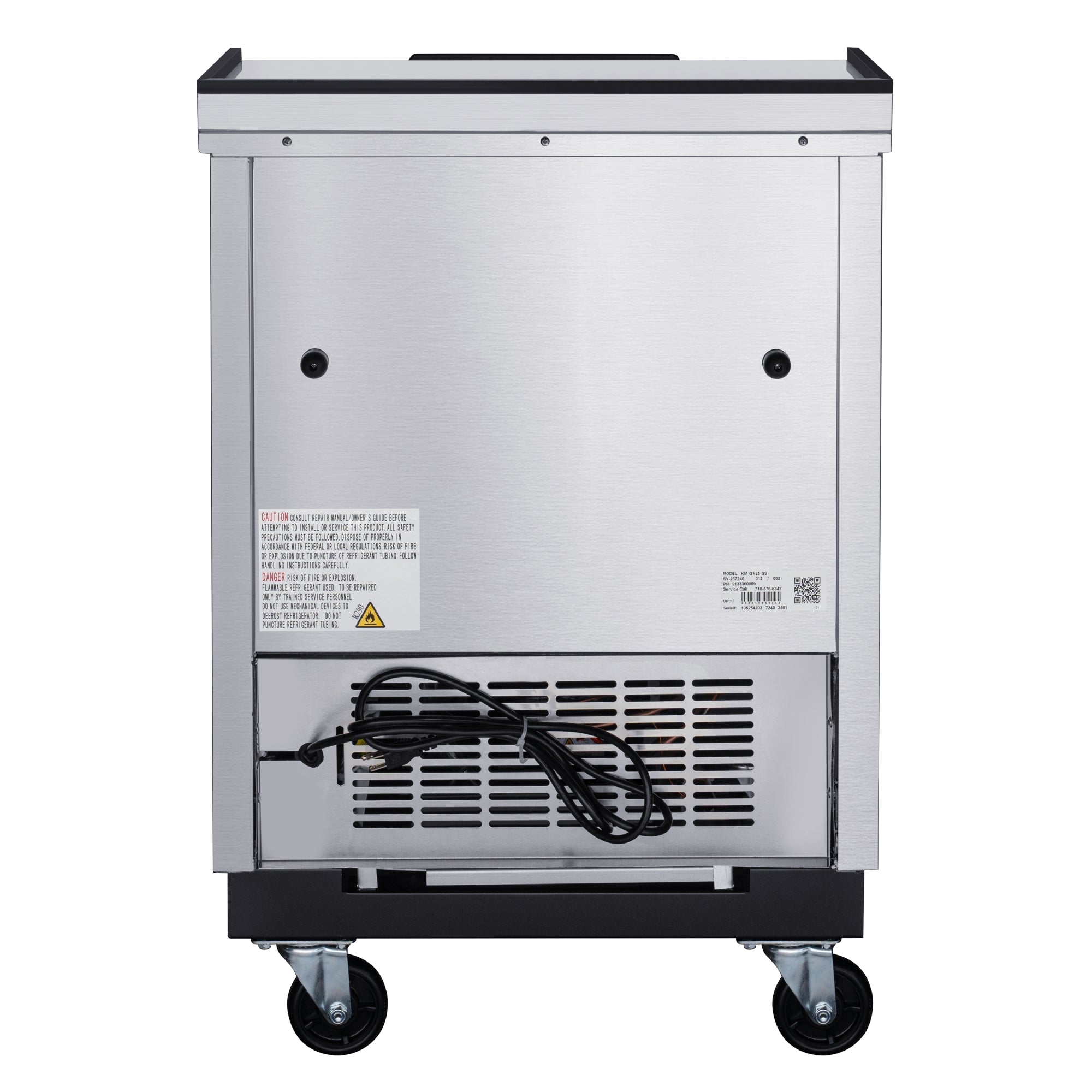 25 in. Commercial Glass Froster in Stainless Steel, ETL Listed, 5 cu. ft.