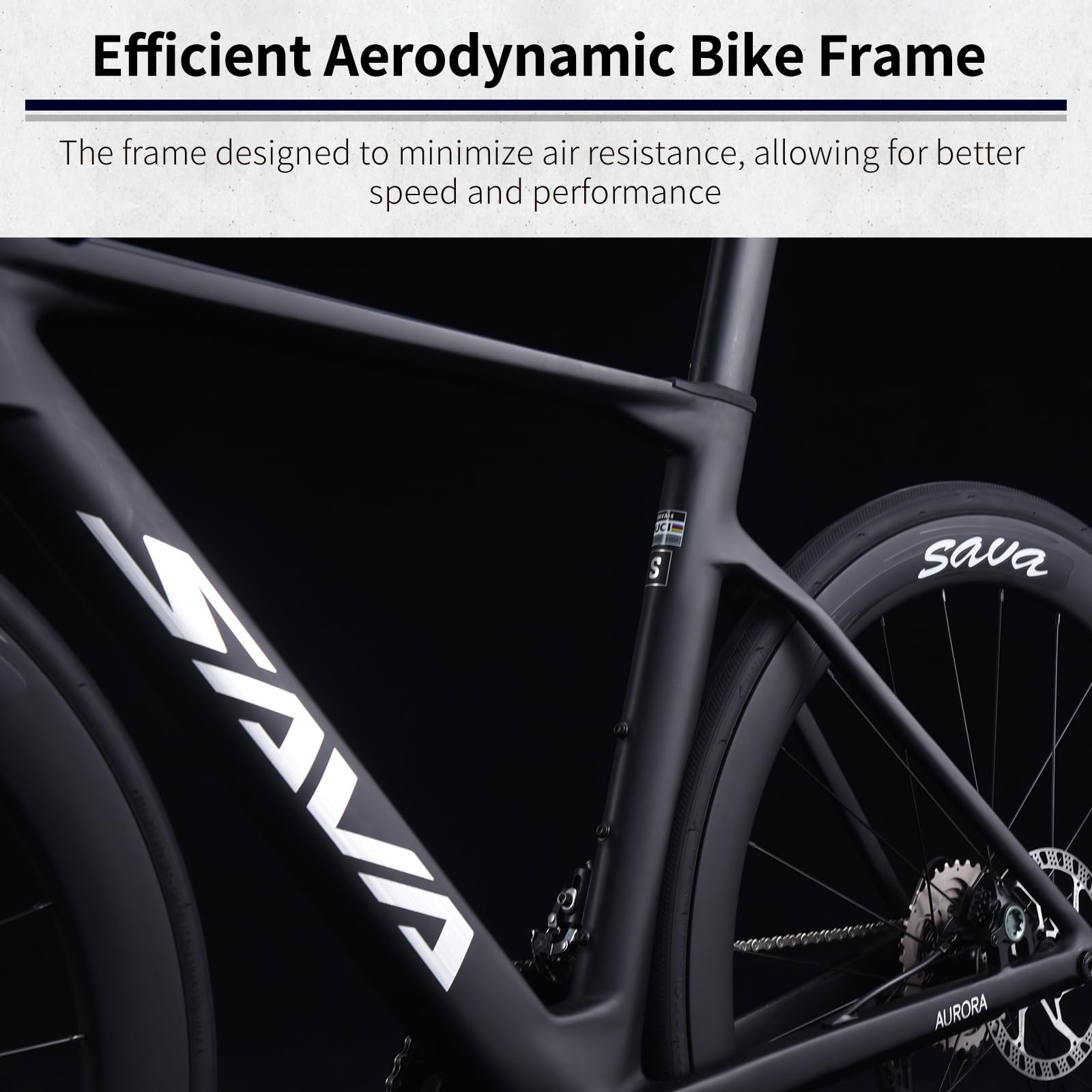 SAVADECK A7L Carbon Road Bike, T800 Carbon Fiber Frame 700C Racing Bicycle with Shimano 105 R7100 24 Speed Groupset and Hydraulic Disc Brake, Ultra-Light Carbon Bike for Man and Women(Black,47cm)