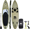 Atoll Inflatable Paddle Board with Premium SUP Stand Up Paddle Board Accessories & Back Pack, Non-Slip Comfort Deck for Unisex Adult - 11ft (Desert Sand)