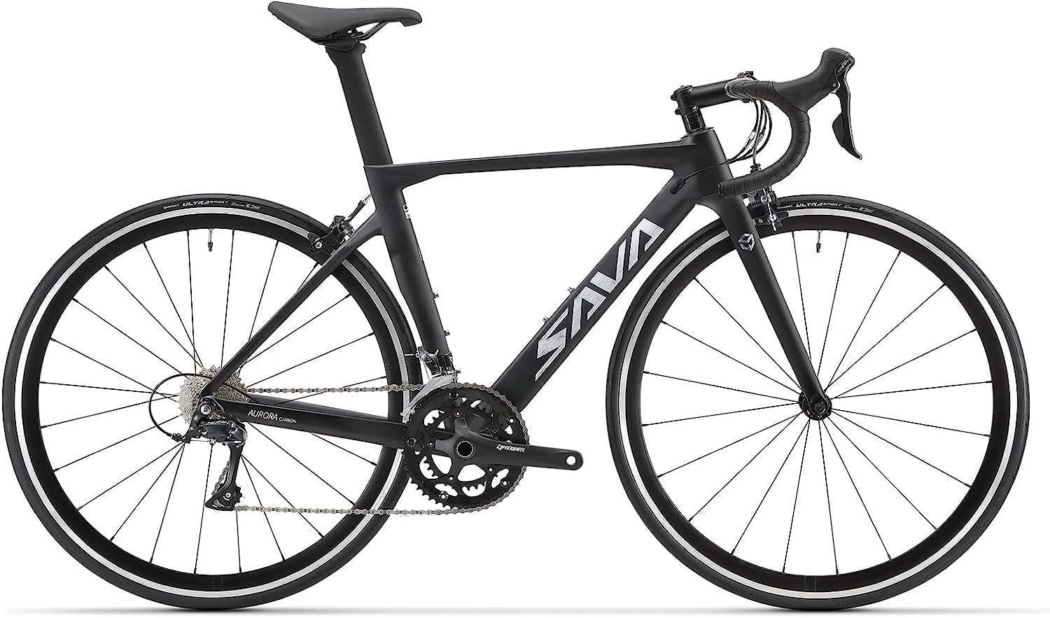SAVADECK Carbon Road Bike with Shimano SORA R3000 18 Speed Derailleur System,Racing Bicycle with Carbon Fiber Frame Carbon Fork and Double V Brake for Adult.(Black 47cm)