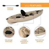 Lifetime Muskie Angler Sit-On-Top Kayak with Paddle, Tan, 120"