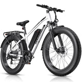 Funhang Electric Bike for Adults, 1000W Peak Ebike, 20MPH 60Miles Electric Mountain Bike, 26" Fat Tire Electric Bicycle with 48V 13AH Battery, Front Suspension,7 Speed, Rear Rack, UL 2849 Certified