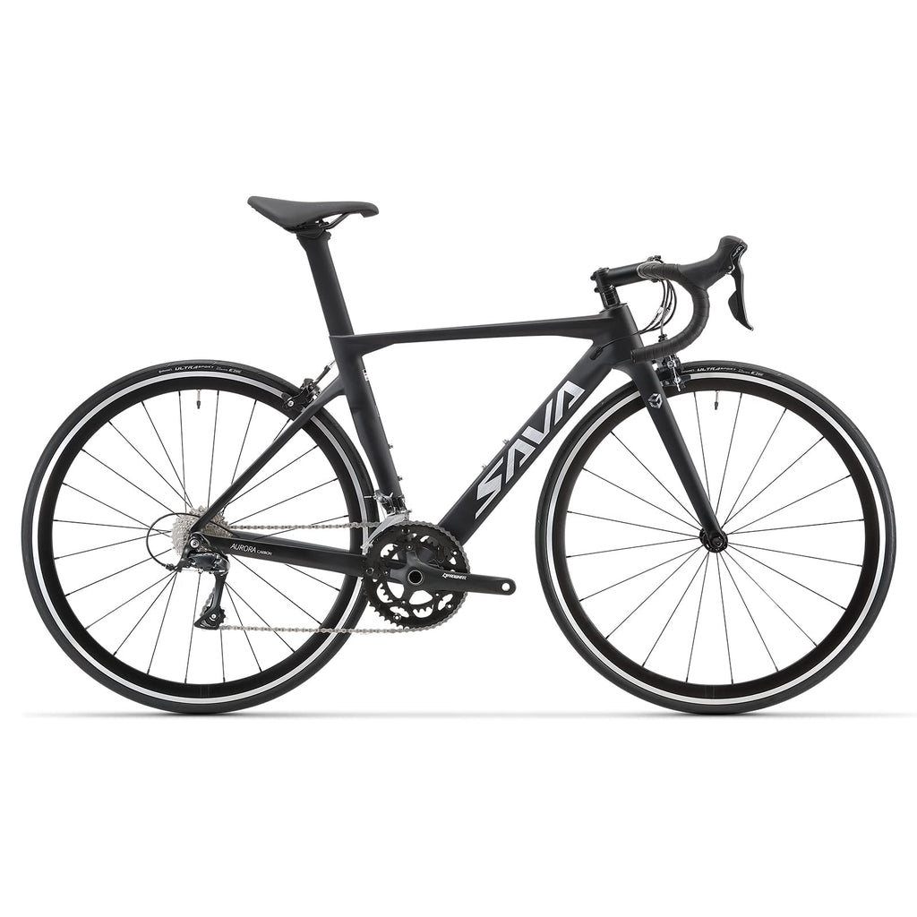 SAVADECK Carbon Road Bike with Shimano SORA R3000 18 Speed Derailleur System,Racing Bicycle with Carbon Fiber Frame Carbon Fork and Double V Brake for Adult.(Black 56cm)