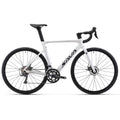 SAVADECK Carbon Disc Road Bike, Integrated Design Racing Bicycle Carbon Frame Carbon Fork with Shimano SORA R3000 Derailleur System 18 Speed Disc Brake Road Bike for Men or Women(White,51cm)
