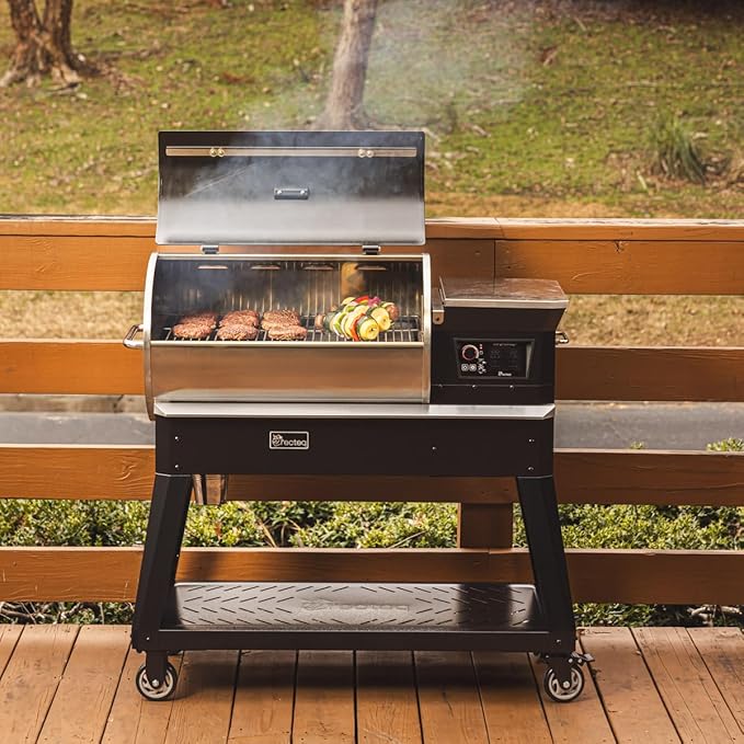 recteq Patio Legend 400 Pellet Smoker Grill, Pellet Grill with Wifi & App Connectivity, Outdoor Smokers Grills, Temp Range 180° to 700+°, BBQ Master Bundle