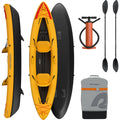 Retrospec Coaster Single & Tandem Inflatable Kayak for Adults - Blow Up Kayak, 220 & 440lb Capacity, Portable Lightweight Kayak with Paddle, Pump & Carry Bag