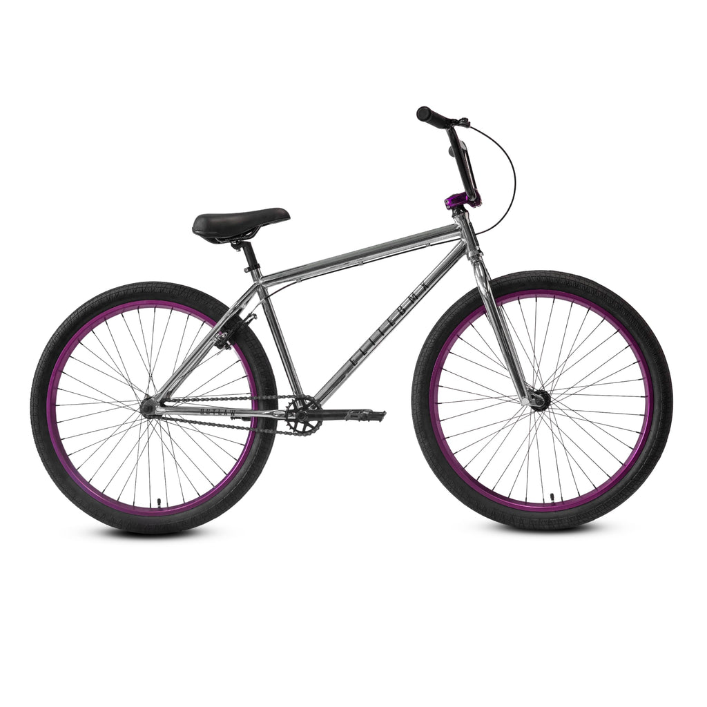 Elite BMX Bicycle 18", 20" & 26" BMX Bike for Teen Bike and Adult Bikes - Freestyle BMX Bike All Models Come with 3 Piece BMX Crankset (Purple Smash, 26" Outlaw)