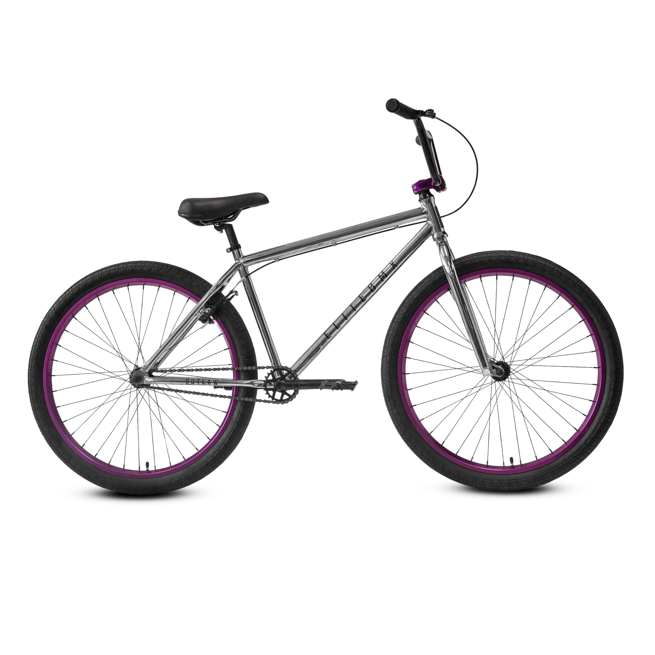 Elite BMX Bicycle 18", 20" & 26" BMX Bike for Teen Bike and Adult Bikes - Freestyle BMX Bike All Models Come with 3 Piece BMX Crankset (Purple Smash, 26" Outlaw)