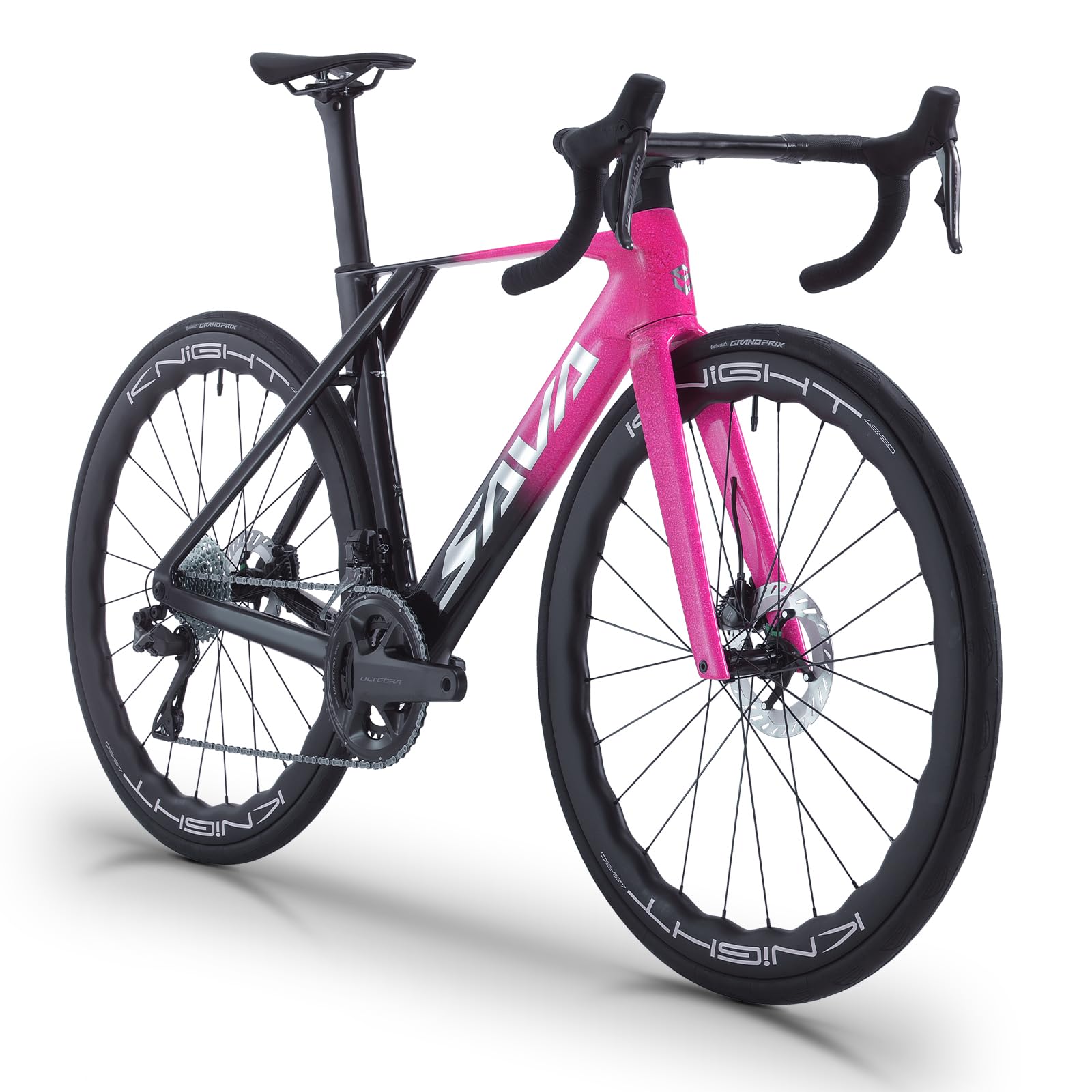 SAVADECK SLR8-Ultegra Full Carbon Road Bike with Shimano 105 R8170 24S Set for Adults, (Wave Pattern(W45), Red, 48cm)