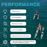 Spatium SUP Water Bike Boats for Lake Inflatable Water Bikes 2.0 Medal Pedal Boats Inflatable Fishing Boat Pedal Kayak Water Sports+Mat