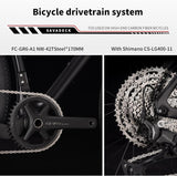 SAVADECK Carbon Gravel Bike - T800 Carbon Frame & Fork | Shimano U6000 11-Speed Groupset | Hydraulic Disc Brakes | 700CX40mm All-Terrain Tires | Men & Women Road/Off-Road Bicycle (53cm, Gold)