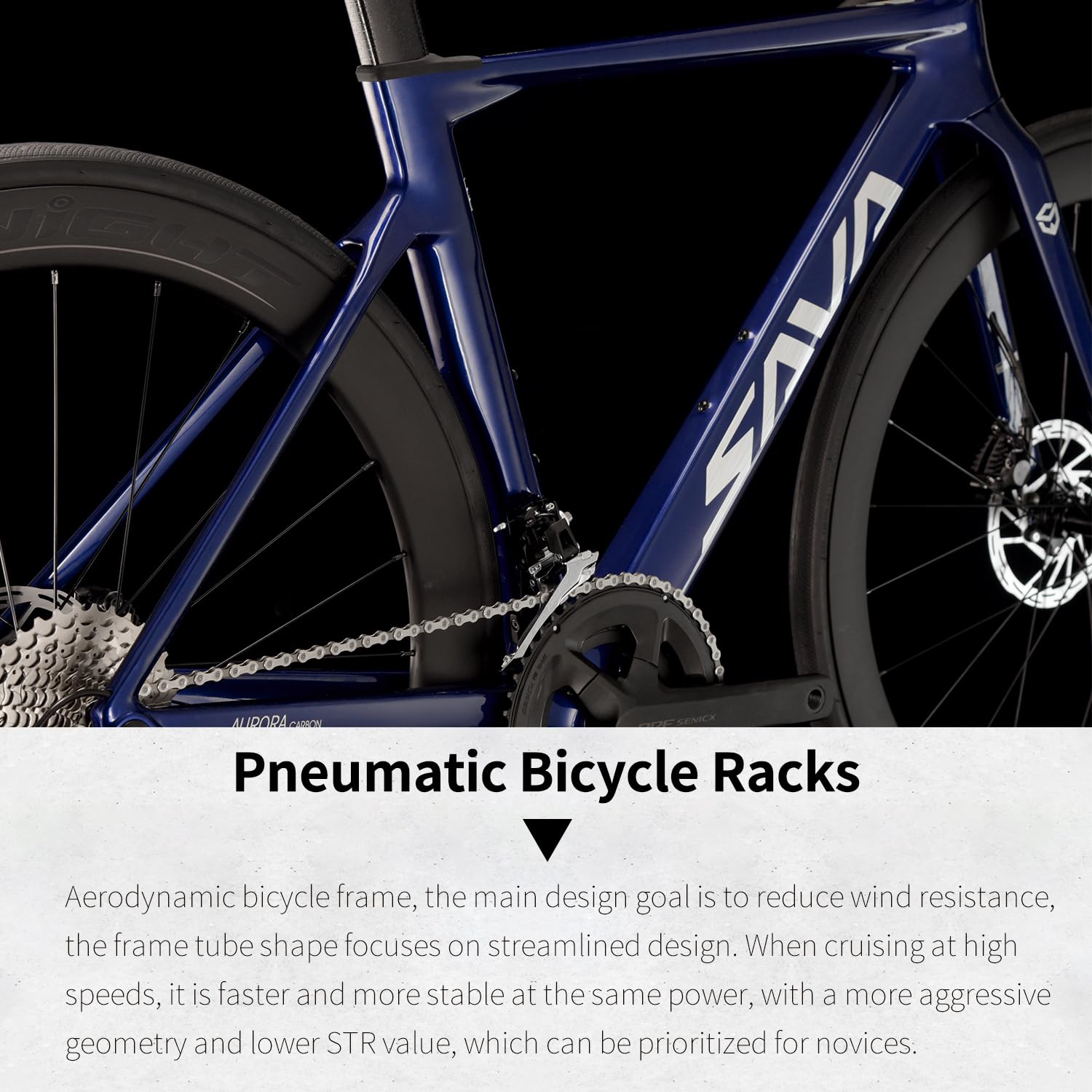 SAVADECK Carbon Fiber Road Bike, Hydraulic Oil Disc Bike with Carbon Fiber Frame and Wheelset, Lightweight Full Carbon Racing Bicycle with Shimano R7120 24S Shift Set for Adults(Dark Blue,51cm)