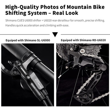 SAVADECK Carbon Fiber MTB with U6000 10 Speed Shift Groupset, Hydraulic Disc Brake with MT200 Break System (Gulf Blue, 27.5 * 17)