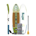 BOTE Wulf Aero Inflatable Stand Up Paddle Board Kit Includes Accessories Adjustable Paddle iSUP Travel Bag Blow Up Pump Safety SUP Coiled Leash Multiple Sizes