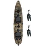 Upgraded Brooklyn 13.5 Tandem Pedal Kayak by BKC, 2 Person Sit-On-Top Pedal Drive Kayak, 680 lb Capacity, Dual Flipper Pedals, Rudder Steering, for Fishing & Touring