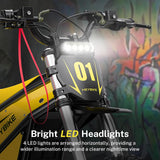 Heybike Villain Electric Dirt Bike with 4160W Motor, 52V 26AH E Dirt Bike, 14/12" Fat Tire Dirtbike with Hydraulic Brakes, Up to 45 MPH & 50 Miles Moped Style Ebike（Standard; Sunflower Yellow）
