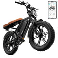 SISIGAD Electric Bike for Adults, Peak 1500W Motor, Range 70Miles, Fat Tire 20" Retro Ebike, 48V 15Ah Removable Battery, 7-Speed E Bike for City Commuting, Off-Roading, Mountain, UL 2849 Dark Black