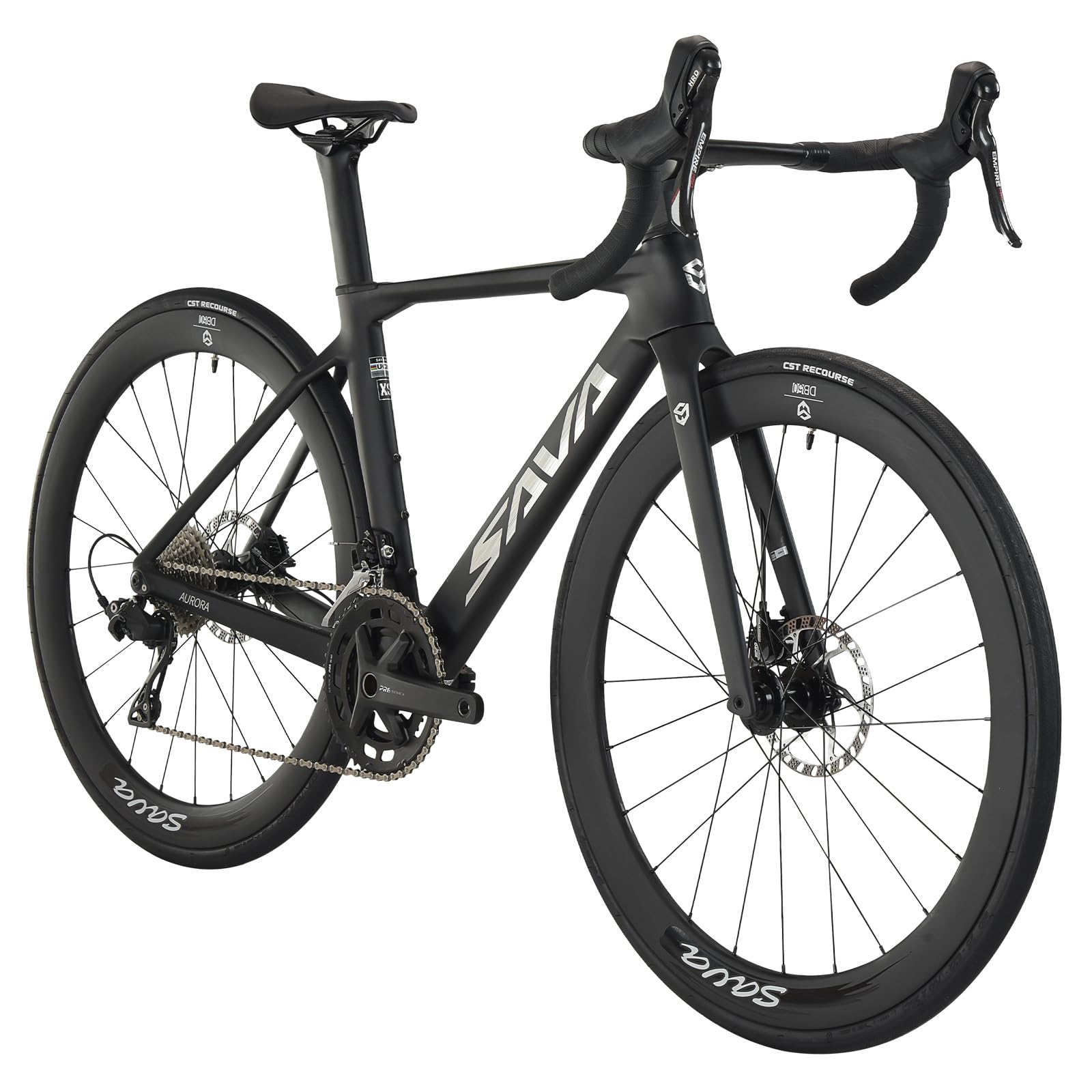 SAVADECK A7L Carbon Road Bike, T800 Carbon Fiber Frame 700C Racing Bicycle with Shimano 105 R7100 24 Speed Groupset and Hydraulic Disc Brake, Ultra-Light Carbon Bike for Man and Women(Black,47cm)