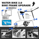 Spatium Fishing Water Bikes 2.0,Pedal Drive Water Bike Inflatable Float Adults & Youth Fishing/Cruise on Water More Stable+Mat Dark Blue Water Bikes for Lake