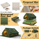 13' x 10' Inflatable Camping Tent for 8-10 Person, 4 Season Blow Up Tents with Waterproof pad, Easy Set-Up Glamping Inflatable Hot Tent with Stove Jack for Camping Adult