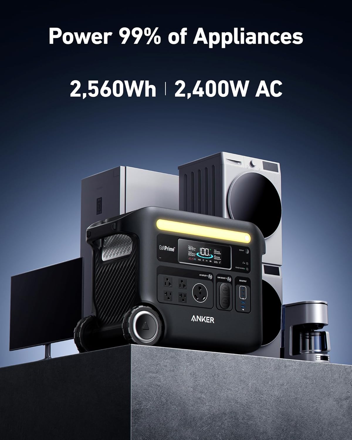 Anker SOLIX F2600 Power Station 2560Wh 2400W Manufacturer RFB