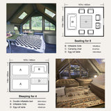 13' x 10' Inflatable Camping Tent for 8-10 Person, 4 Season Blow Up Tents with Waterproof pad, Easy Set-Up Glamping Inflatable Hot Tent with Stove Jack for Camping Adult