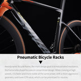 SAVADECK Carbon Fiber Road Bike, Hydraulic Oil Disc Bike with Carbon Fiber Frame and Wheelset, Lightweight Full Carbon Racing Bicycle with Shimano R7120 24S Shift Set for Adults(Twilight-Orange,47cm)
