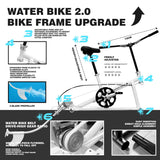 Spatium SUP Water Bike for The Lake/Pool/Sea Pedal Boat for One Person,Inflatable Water Bicycle 2.0 Model The Fun of Water and Fishing+Mat