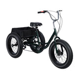 Yirtree 20 Inch Fat Tire Adult Tricycle, 7-Speed Drift Trike with Dual Disc Brakes, Snow Tires, and Spacious Basket, 3-Wheel Bike for Seniors and All Roads Riding Snow Tire