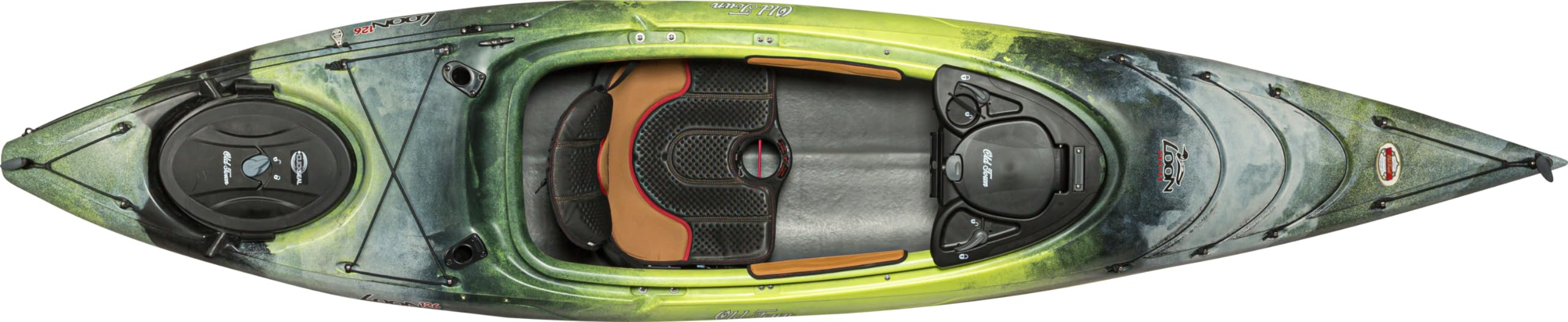 Old Town Loon 126 Angler Solo Sit-Inside Fishing Paddle Kayak, 12 ft 6 in, First Light