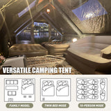 13' x 10' Inflatable Camping Tent for 8-10 Person, 4 Season Blow Up Tents with Waterproof pad, Easy Set-Up Glamping Inflatable Hot Tent with Stove Jack for Camping Adult