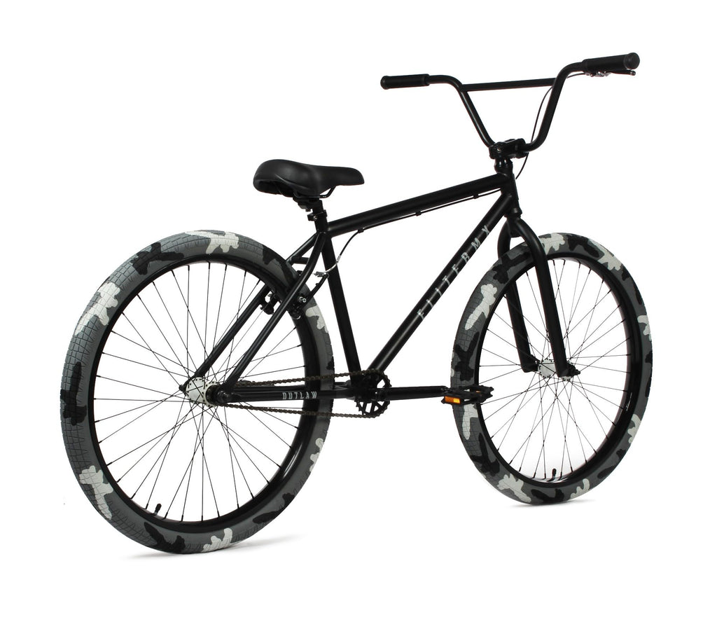 Elite BMX Bicycle 18", 20" & 26" BMX Bikes - Freestyle BMX Bike All Models Come with 3 Piece BMX Crankset (26" Outlaw, Black Combat)