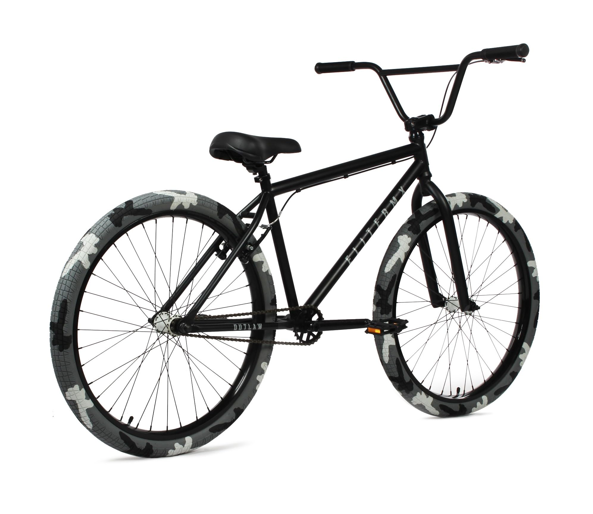 Elite BMX Bicycle 18", 20" & 26" BMX Bikes - Freestyle BMX Bike All Models Come with 3 Piece BMX Crankset (26" Outlaw, Black Combat)
