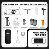 Spatium SUP Water Bike for The Lake/Pool/Sea Pedal Boat for One Person,Inflatable Water Bicycle 2.0 Model The Fun of Water and Fishing+Mat